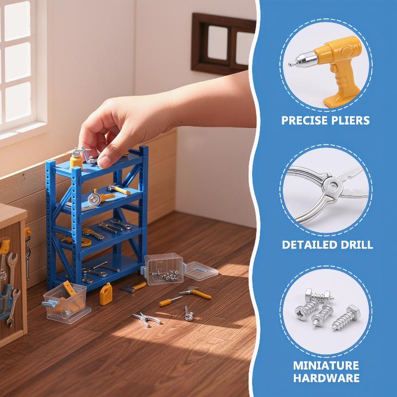 Workshop Tools Toy - Ensemble de 30 mini-outils de qualité