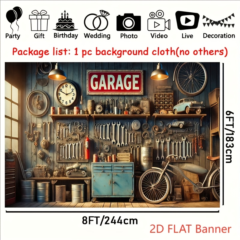 Bannière de fond pour garage i - Workshop Tools Wallpaper avis et prix